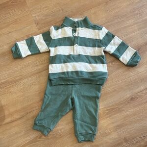 Ralph Lauren Baby Mock Neck Pant Set green 6 months